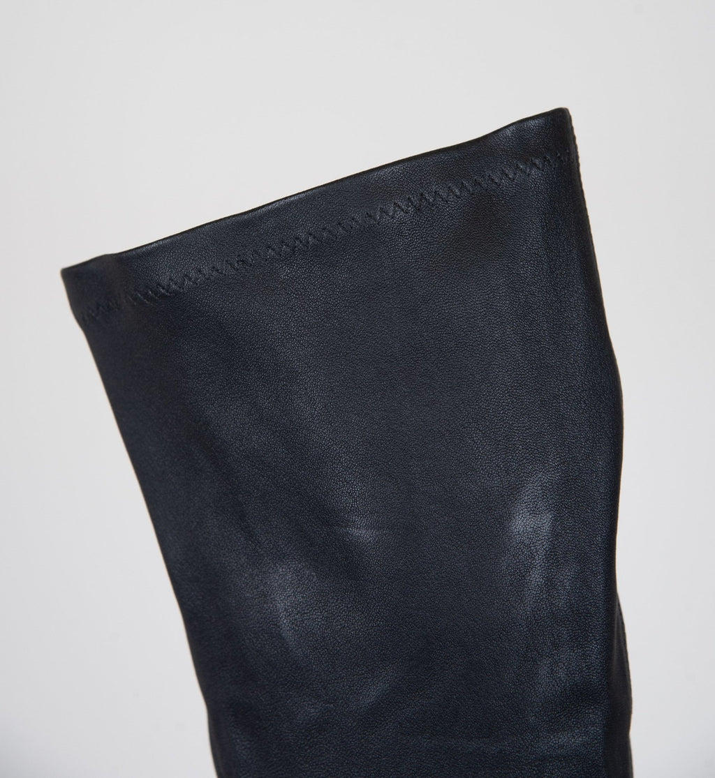 Cuissardes à plateforme en cuir stretch noir - 1Y5400 NERO