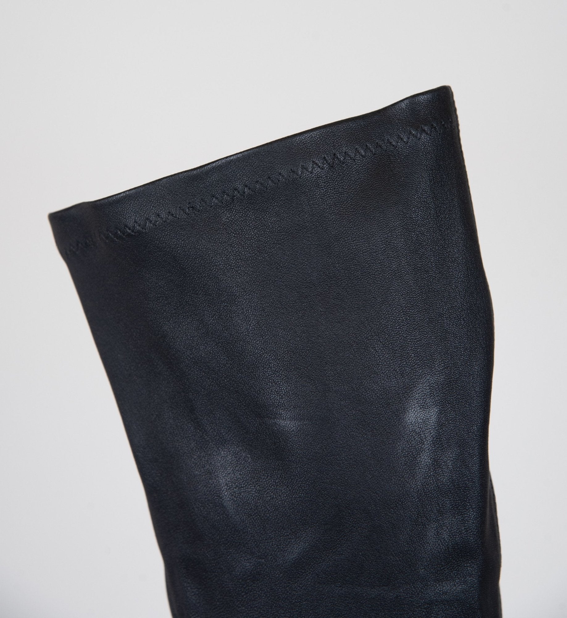 Cuissardes à plateforme en cuir stretch noir - 1Y5400 NERO