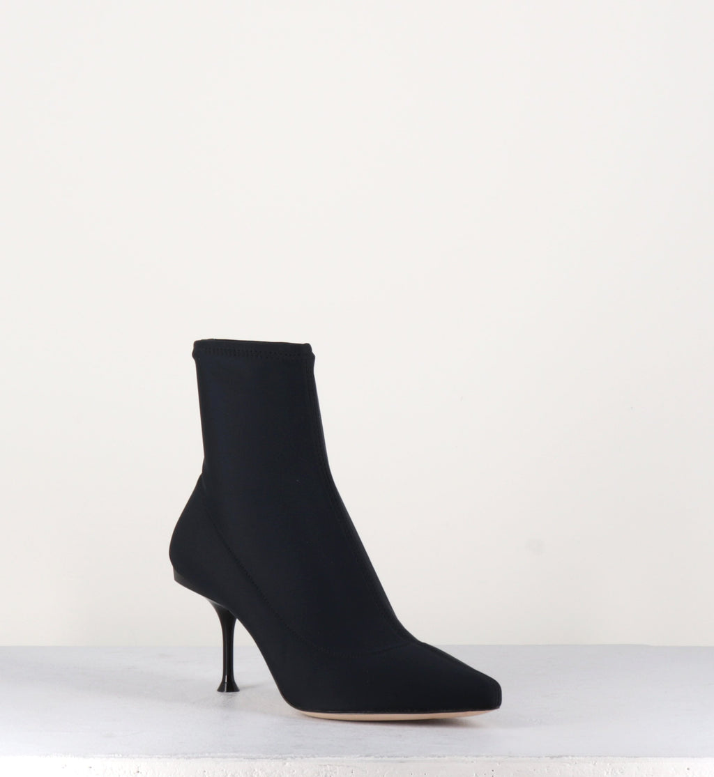 Bottines à bout pointu en stretch noir Sergio Rossi Milano - A81760
