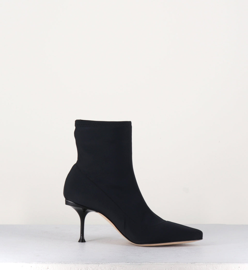 Bottines à bout pointu en stretch noir Sergio Rossi Milano - A81760