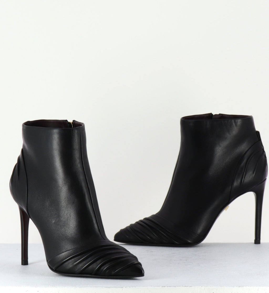 Boots bout pointu en cuir noir - MALIBU GLOVE BOOTS