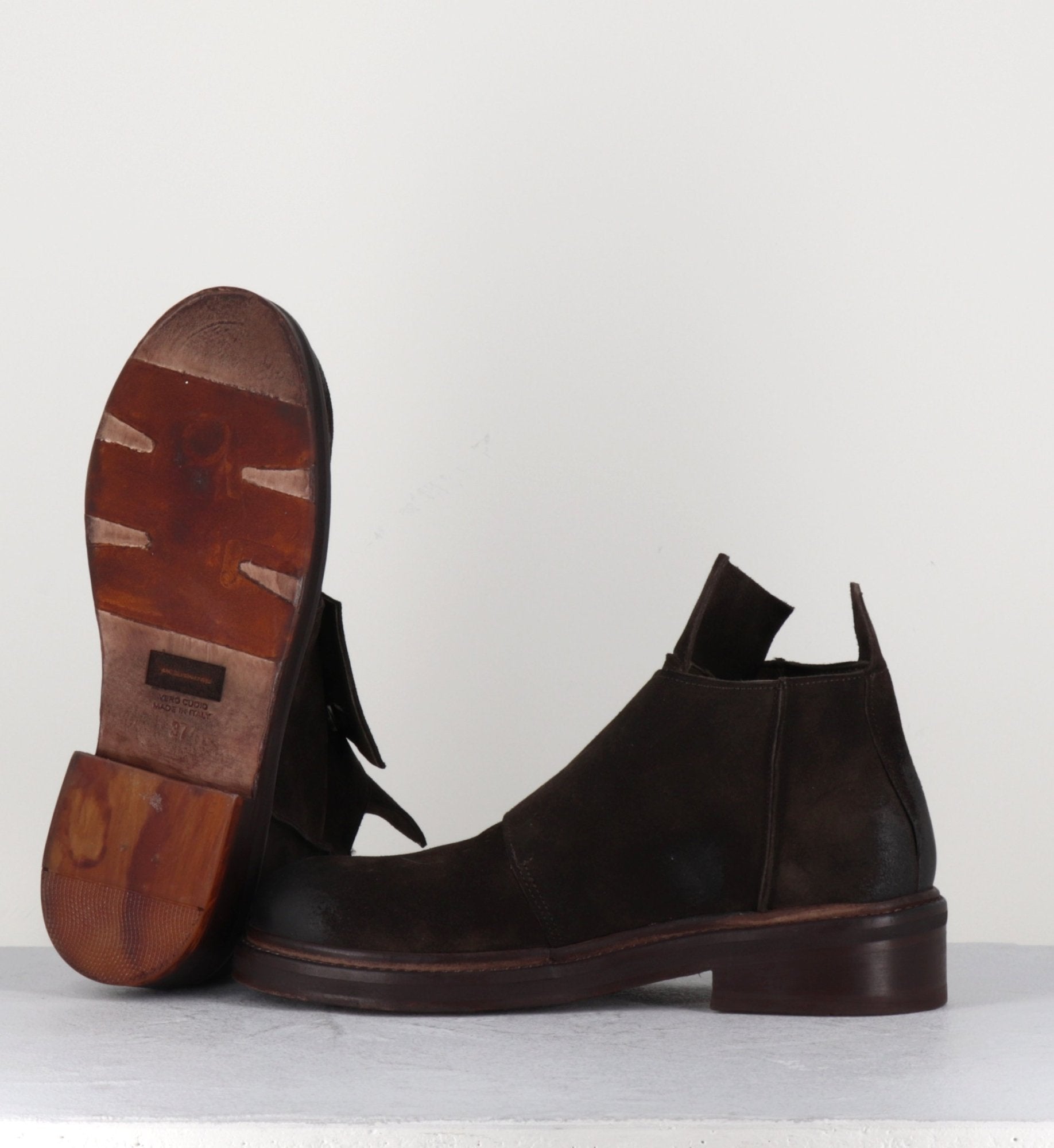 Derbies en nubuck marron - TOUCH03 PIPER