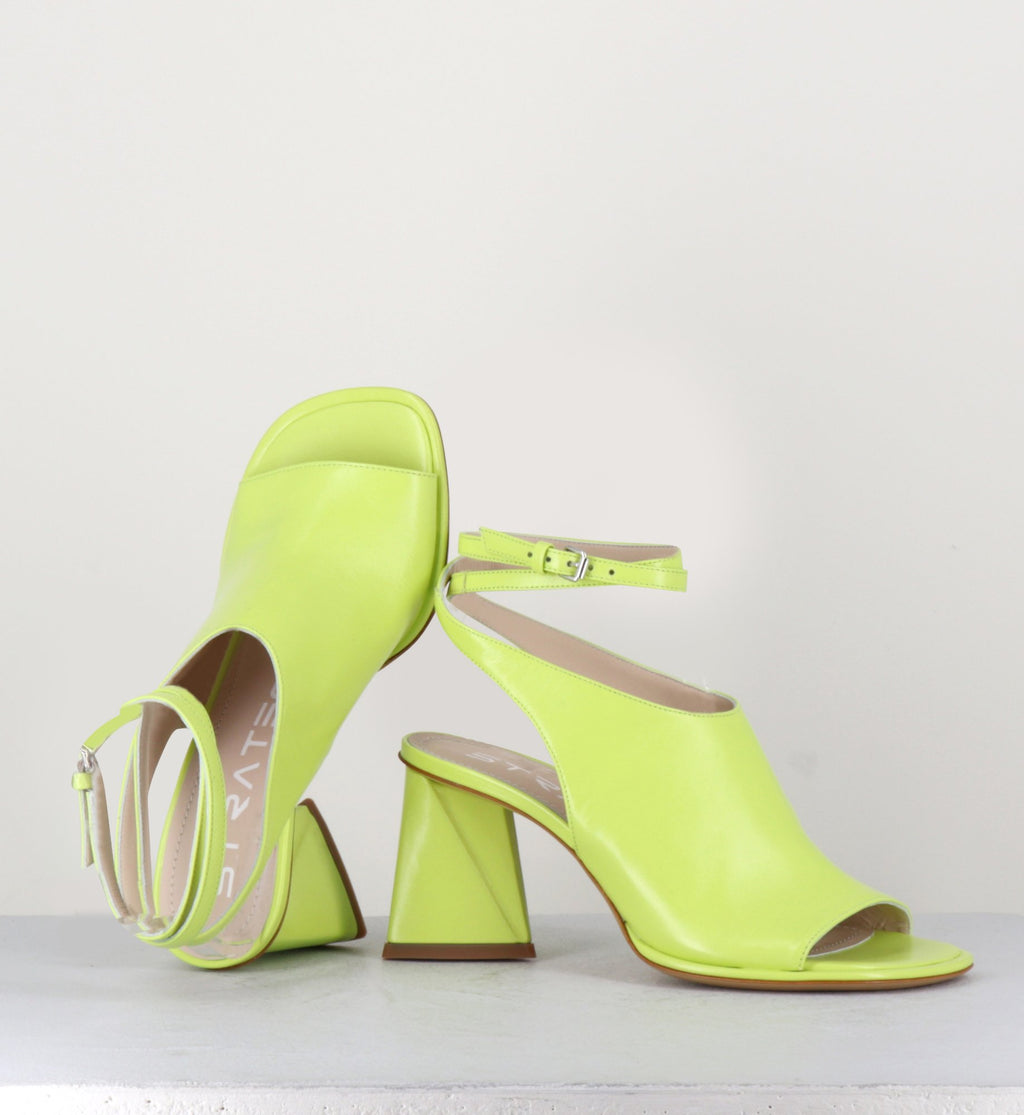 Sandales en cuir lime - A5173 ACID