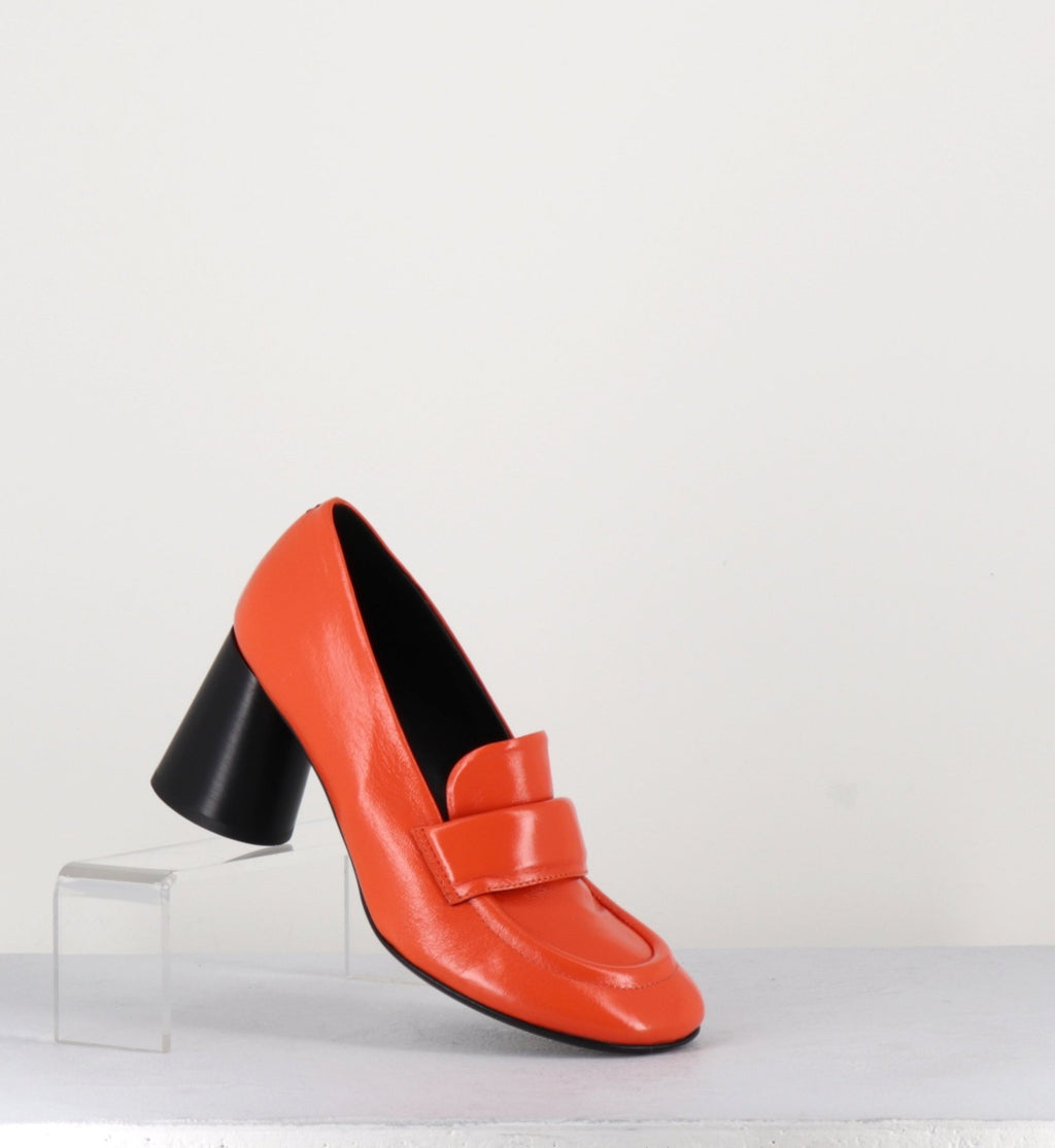 Mocassins  à talon en cuir orange - ACE03 NESPOLA