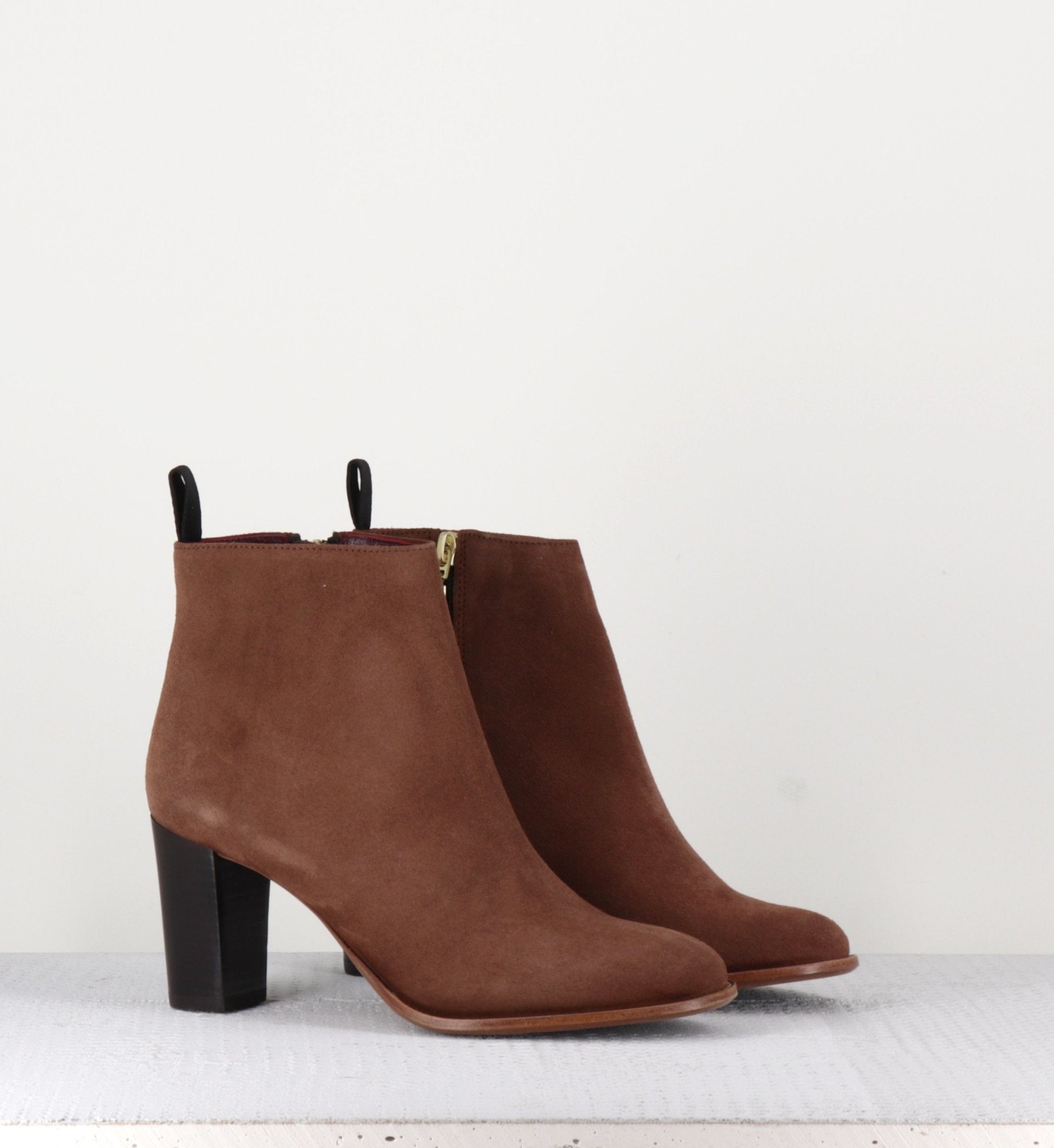 Bottines en veau velours camel Avril Gau - GRIMPTRC N1