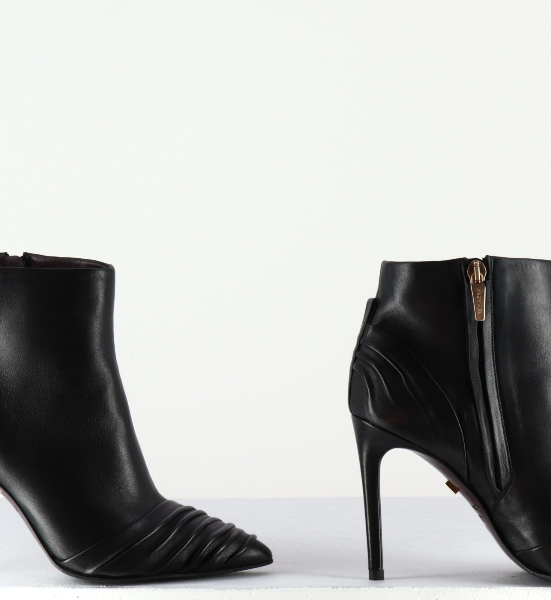 Boots bout pointu en cuir noir - MALIBU GLOVE BOOTS